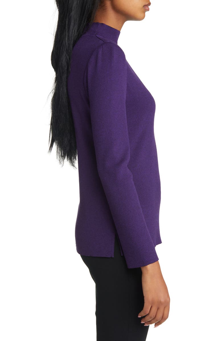 Ming Wang Mock Neck Tunic Sweater, Alternate, color, 