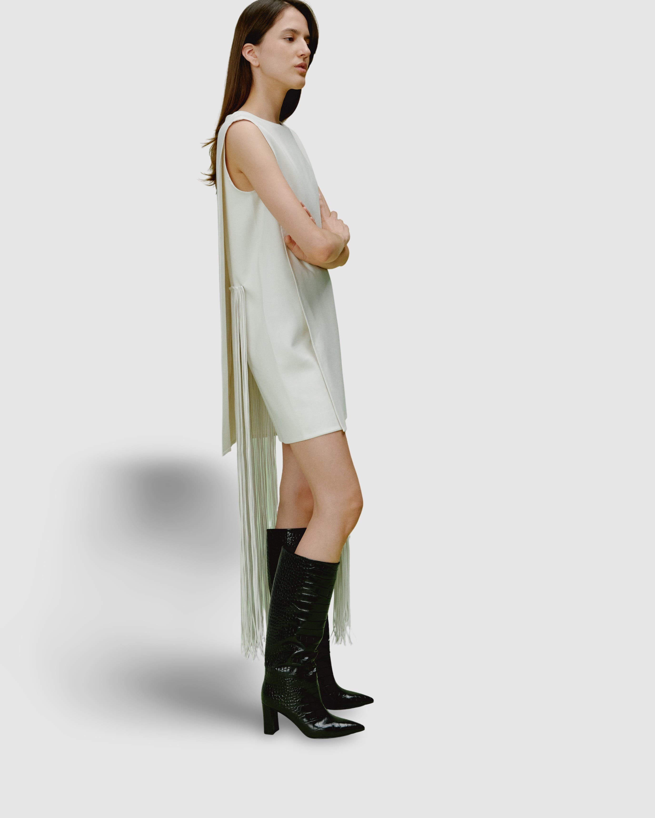 MI/MAI Wassily Croc-style Long Boot, Alternate, color, Black