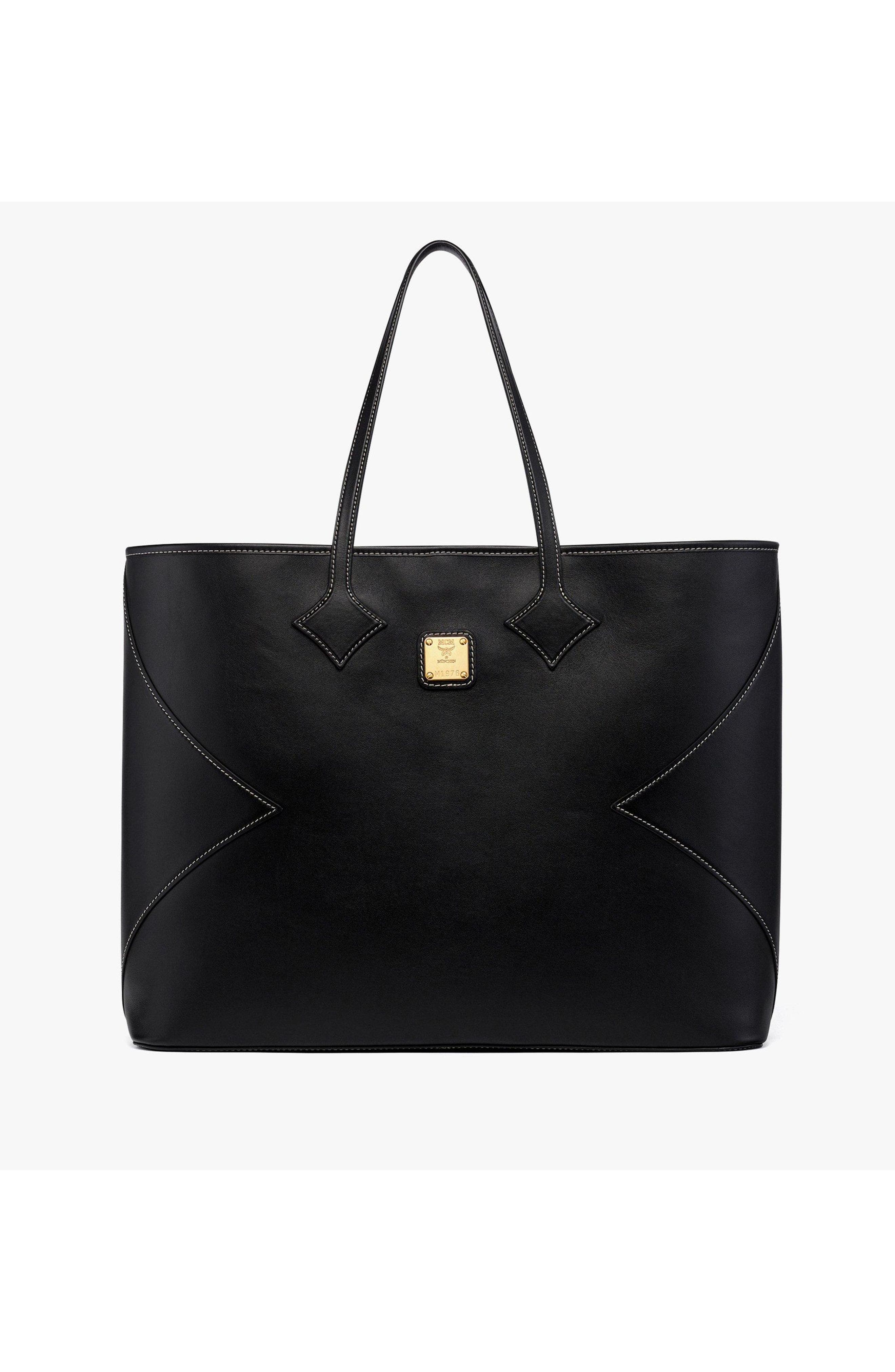 X-Large Dia Shopper in Calfskin, Main, color, Black