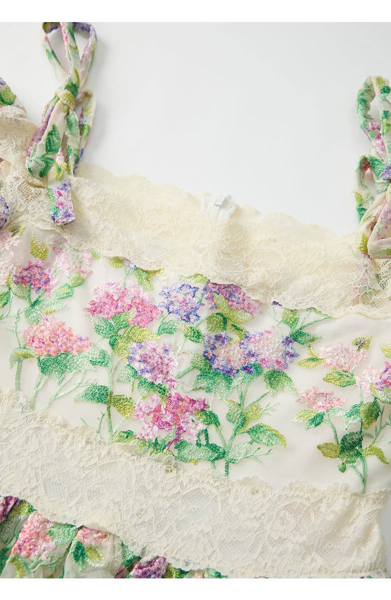 Marlo Kids Clementine Embroidered Maxi Dress, Alternate, color, Floral