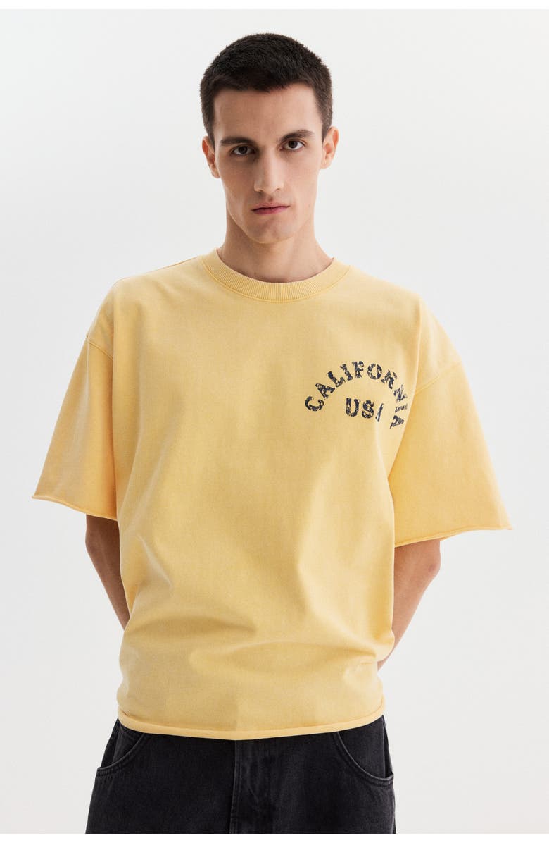 H&M Oversized boxy t-shirt, Main, color, Yellow/California