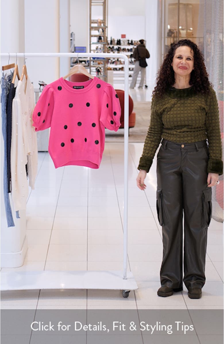 Sequin Dot Puff Sleeve Sweater, sales video thumbnail