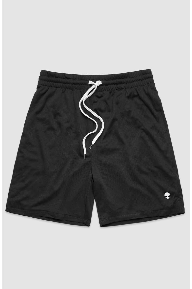 Mens Lil Alien Midweight Court Short, Main, color, Black