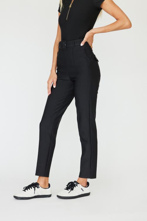 Goldie Byrd Belted Hybrid Pants In Black