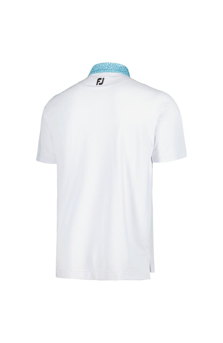FOOTJOY Men's FootJoy White Arnold Palmer Invitational Pique Tulip Trim Stretch Lisle Polo, Alternate, color, 