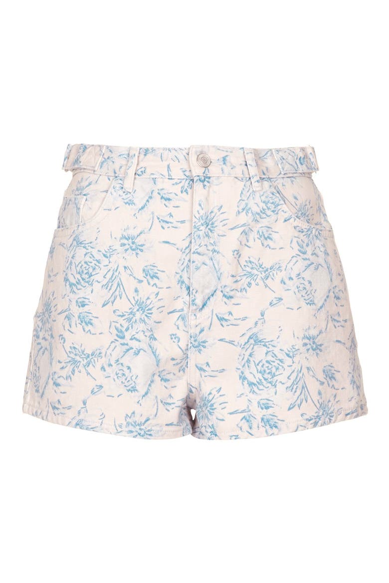 Moto Floral Print High Rise Shorts, Alternate, color, LIGHT PINK