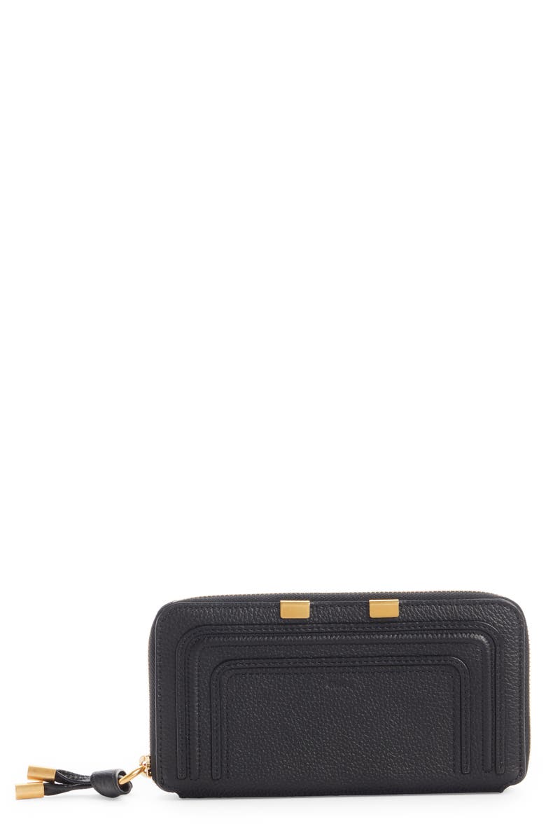 Chloé Marcie Leather Zip Wallet, Main, color,