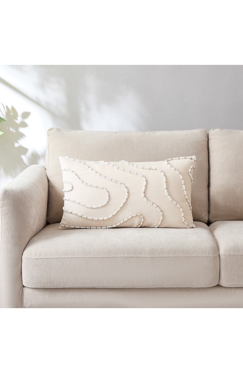 LUSH DECOR Yara Cotton Pillow Cover, Alternate, color, Cream