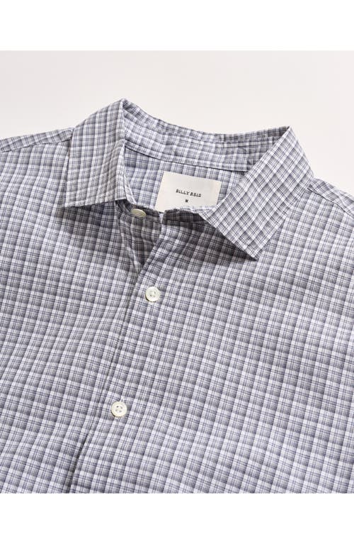 Billy Reid Hutcheson Micro Shadow Plaid Button-up Shirt In Carbon Blue/multi