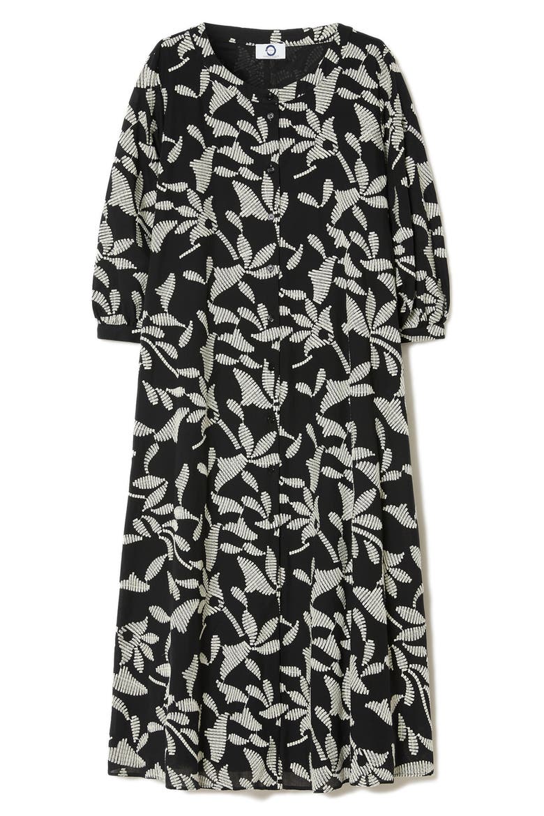 Tasca Floral Embroidery Maxi Dress, Alternate, color, BLACK