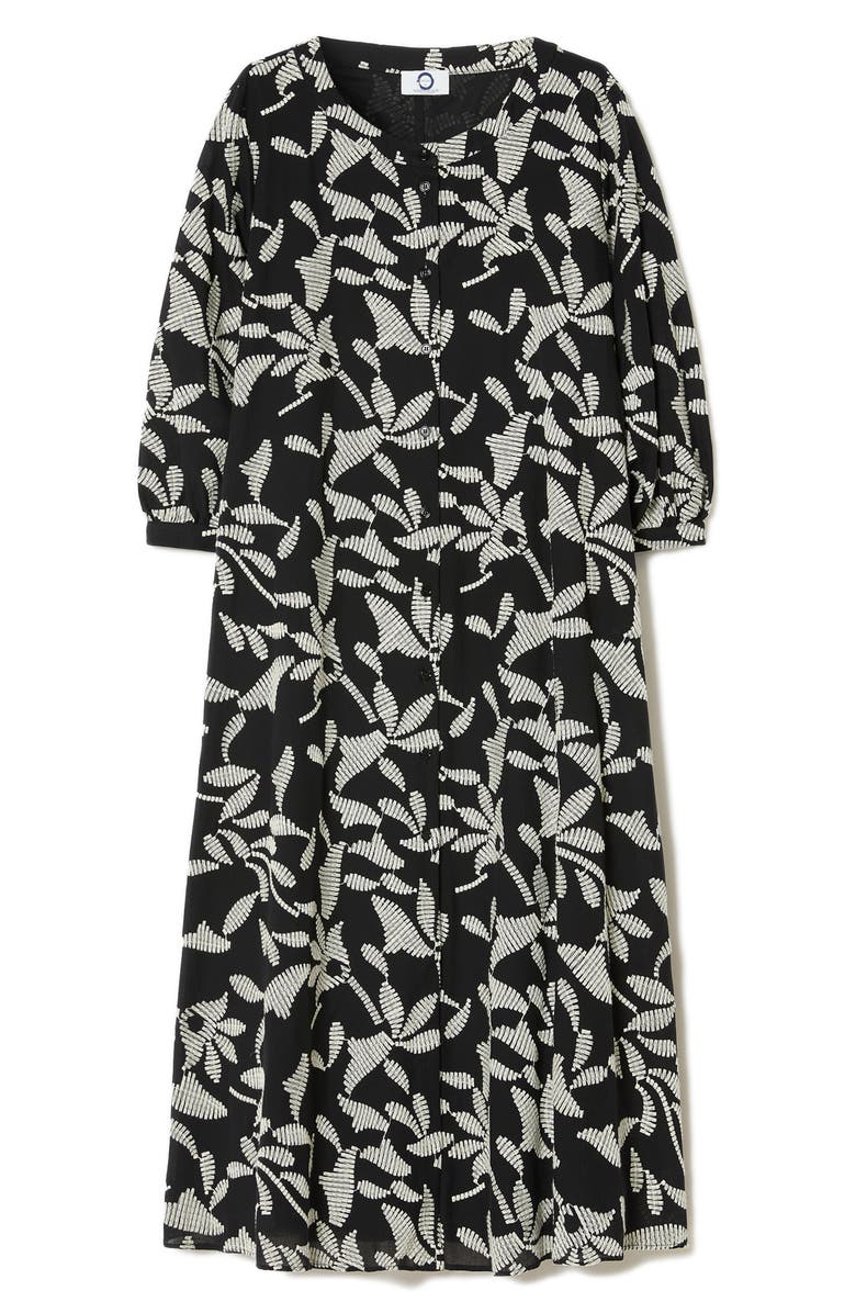 Marina Rinaldi Tasca Floral Embroidery Maxi Dress, Alternate, color, Black