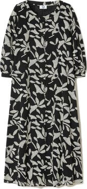 Marina Rinaldi Tasca Floral Embroidery Maxi Dress