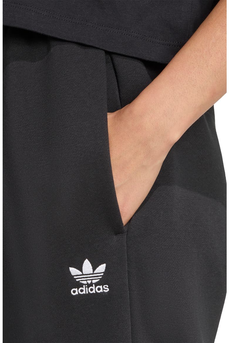 Essentials Fleece Wide Leg Pants, Alternate, color, BLACK/