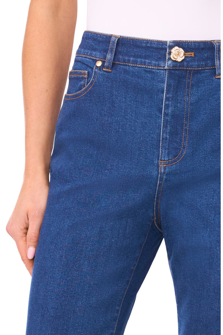 High Waist Flare Leg Ankle Jeans, Alternate, color, RIVERA BLUE