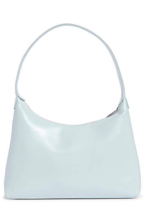 Stand Oil Plump Faux Leather Shoulder Bag In Blue