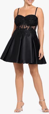 Blondie Nites Lace Bodice Party Dress
