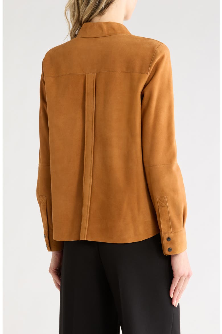 Leather Shirt, Alternate, color, CARAMEL