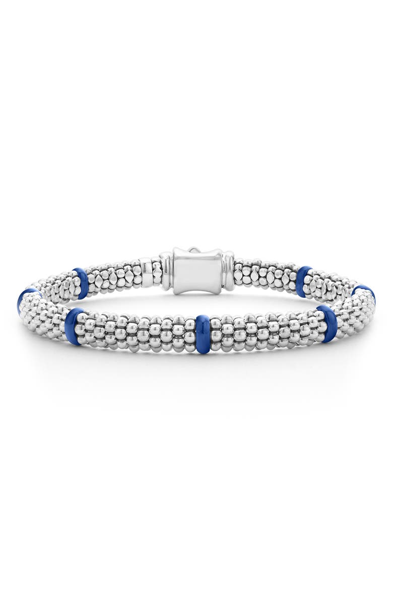 LAGOS Blue Caviar Ceramic Station Rope Bracelet, Main, color, Marine