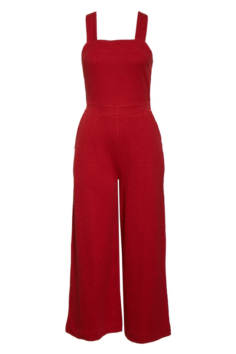 Texture & Thread Patch Pocket Overalls, Alternate, color, BURNT CLAY
