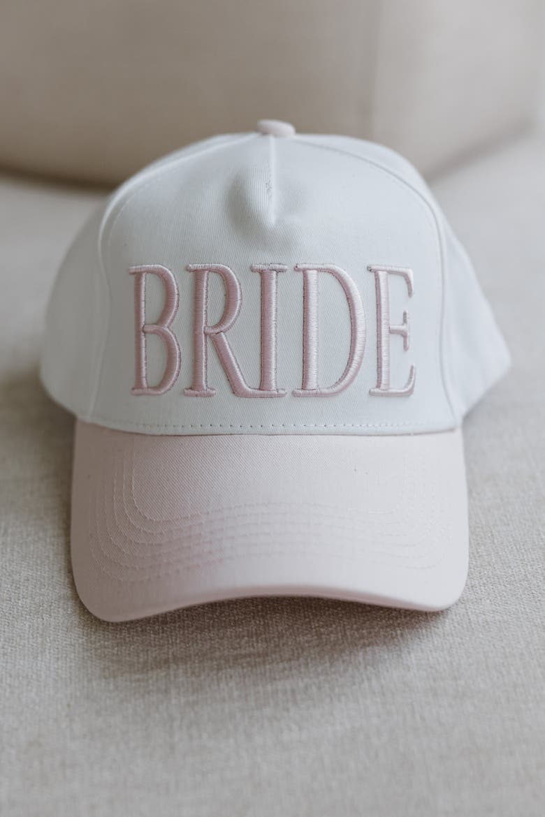 Bride Embroidered Hat, Main, color, Pink