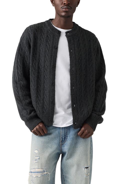 Fulton Cable Crewneck Cardigan