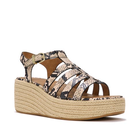 Platfform Snake Espadrille Fisherman Sandals