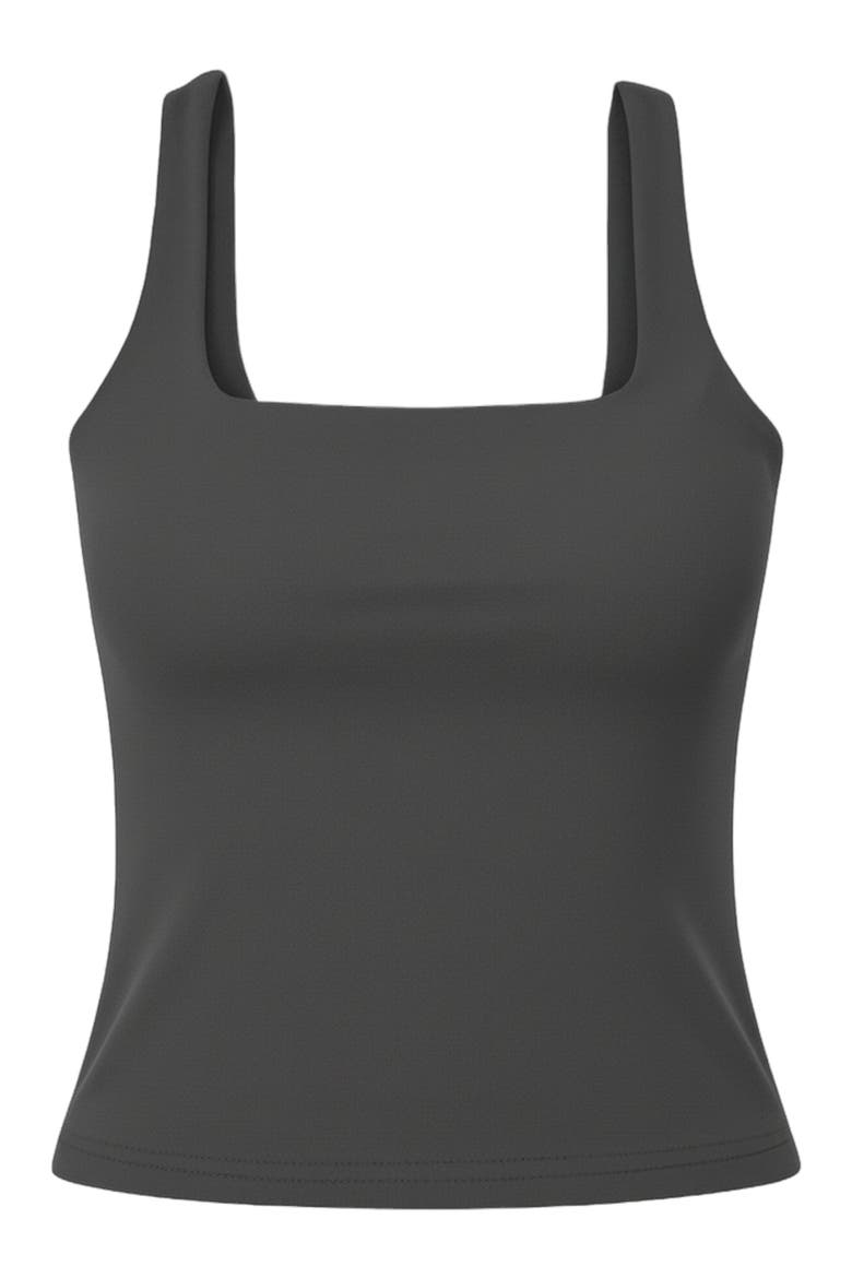 Tank Top with Built In Bra, Alternate, color, Charcoal