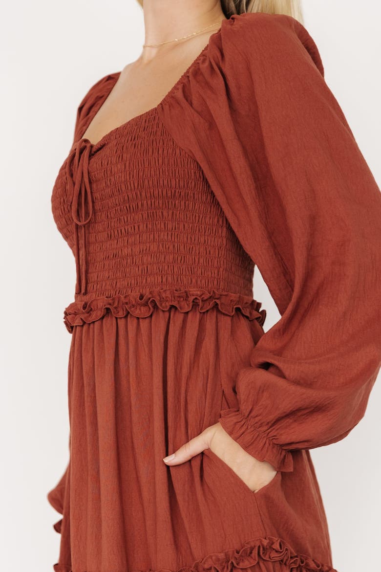 Britta Maxi Dress, Alternate, color, Cinnamon