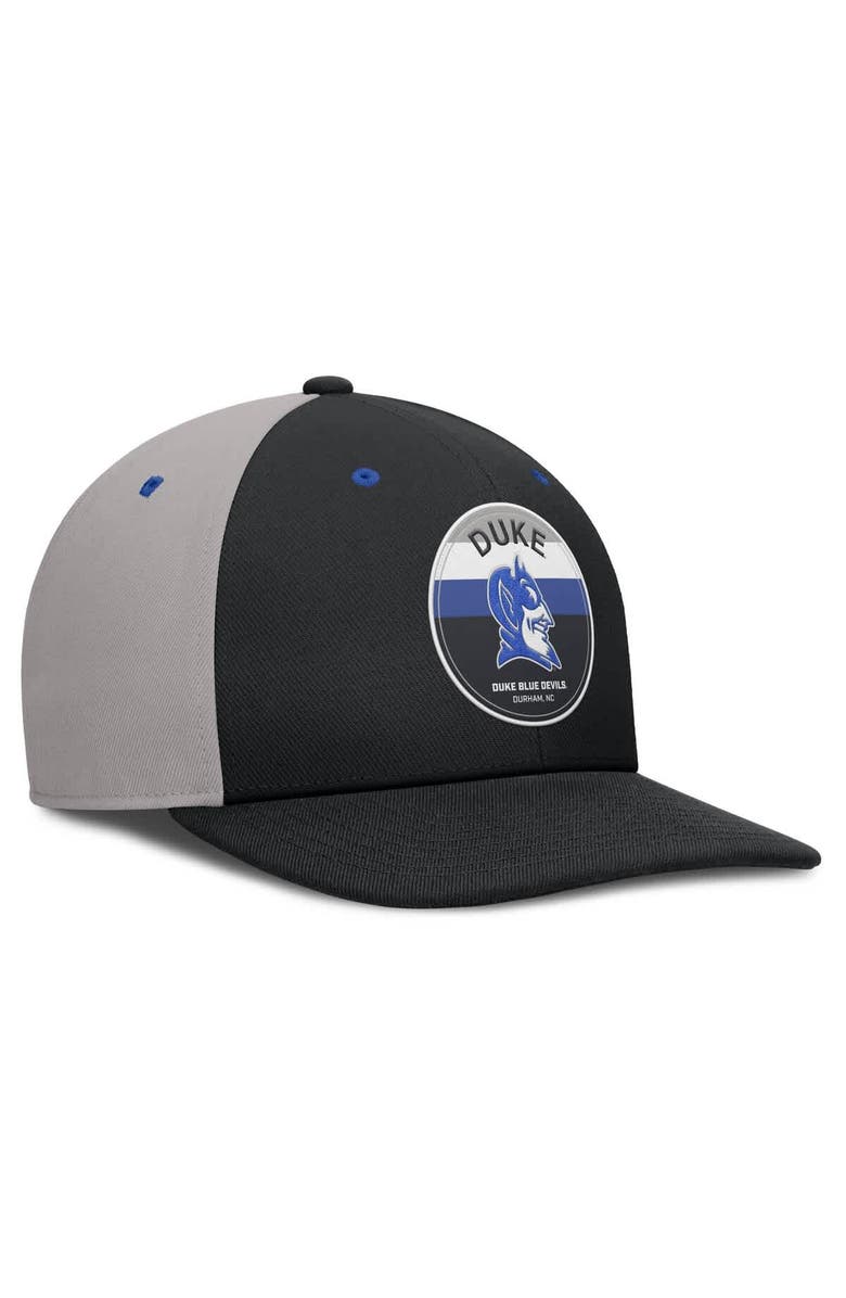 Nike Men's Nike Black/Gray Duke Blue Devils Prep Pro Performance Snapback Hat, Alternate, color, Black