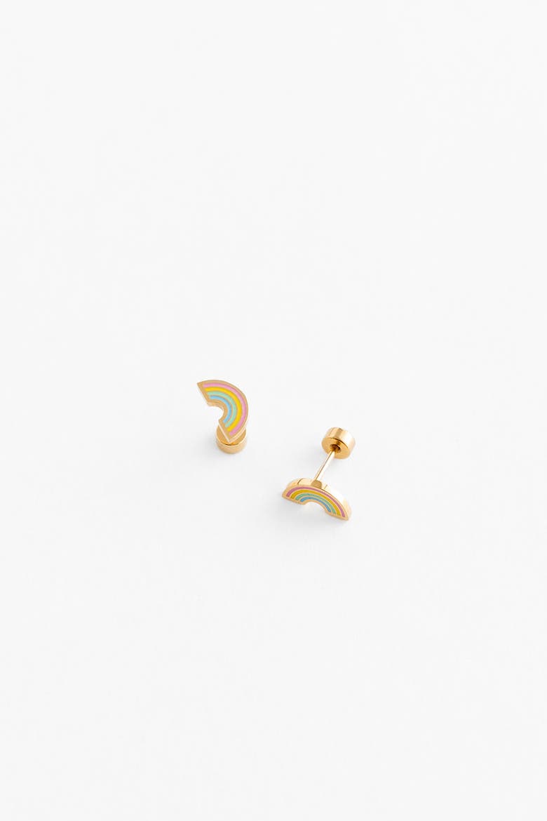 Pastel Rainbow Stud Earrings, Alternate, color, Multi