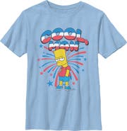 The Simpsons Boy's The Simpsons Festive Cool Man Bart Graphic T-Shirt