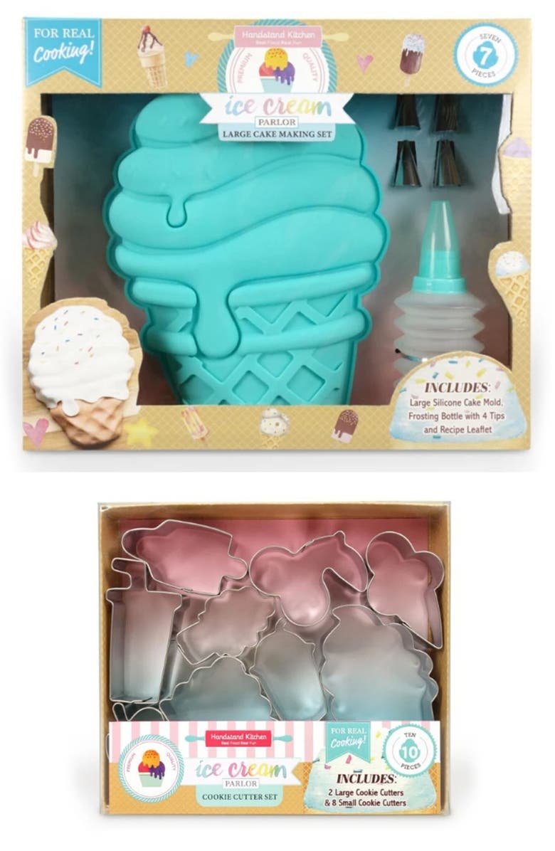 Handstand Kitchen Ice Cream Parlor Large Cake & Cookie Cutters Set, Main, color,