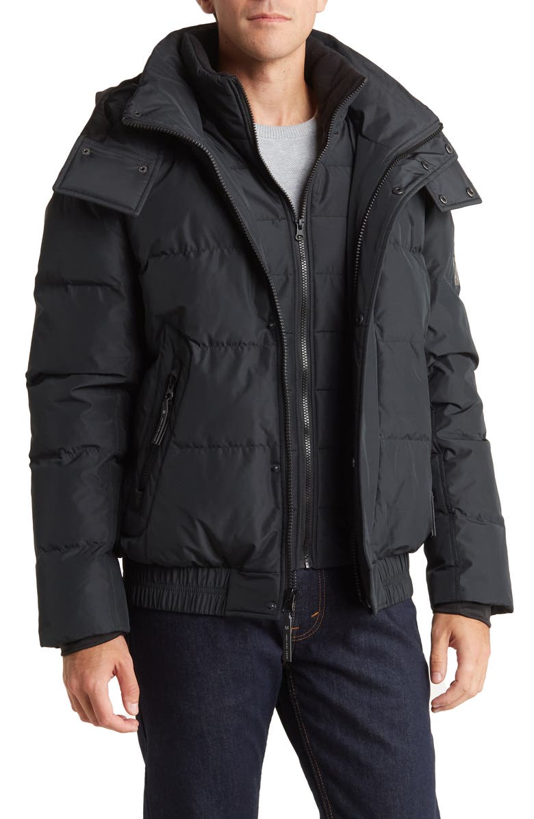 Marc New York Phoenix Water Resistant Down & Feather Coat, Main, color, Black