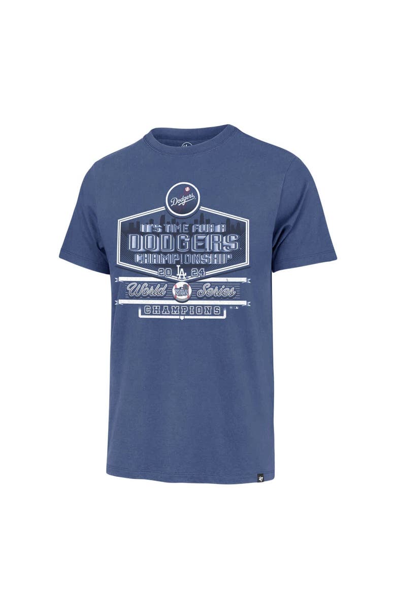 '47 Men's '47 Royal Los Angeles Dodgers 2024 World Series Champions  It's Time Skyline T-Shirt, Alternate, color, 