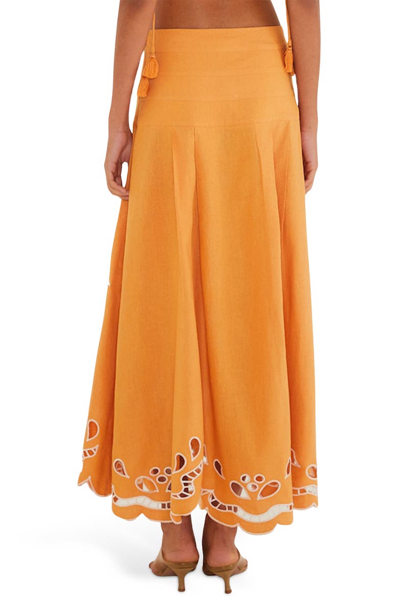 FARM Rio Tropi Embroidered Eyelet Cover-Up Maxi Skirt, Alternate, color, Tropi Embroidery Cam