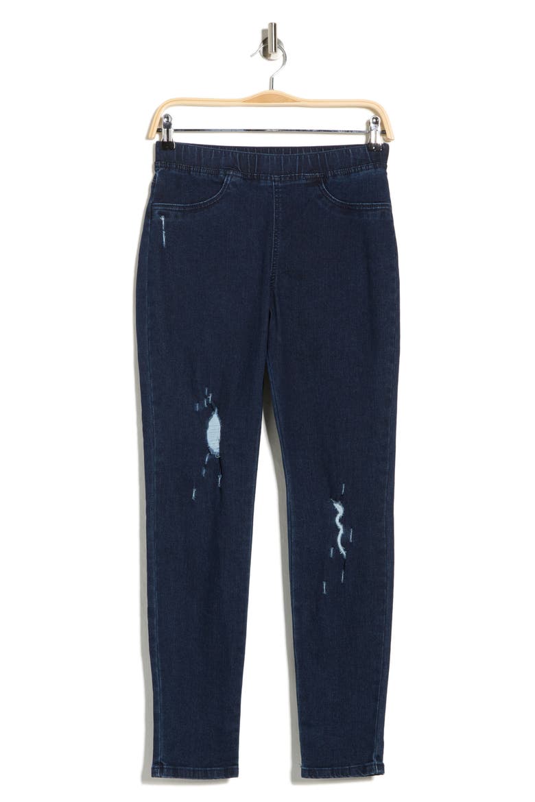 Distressed Denim Ankle Leggings, Alternate, color, MIDNIGHT RINSE