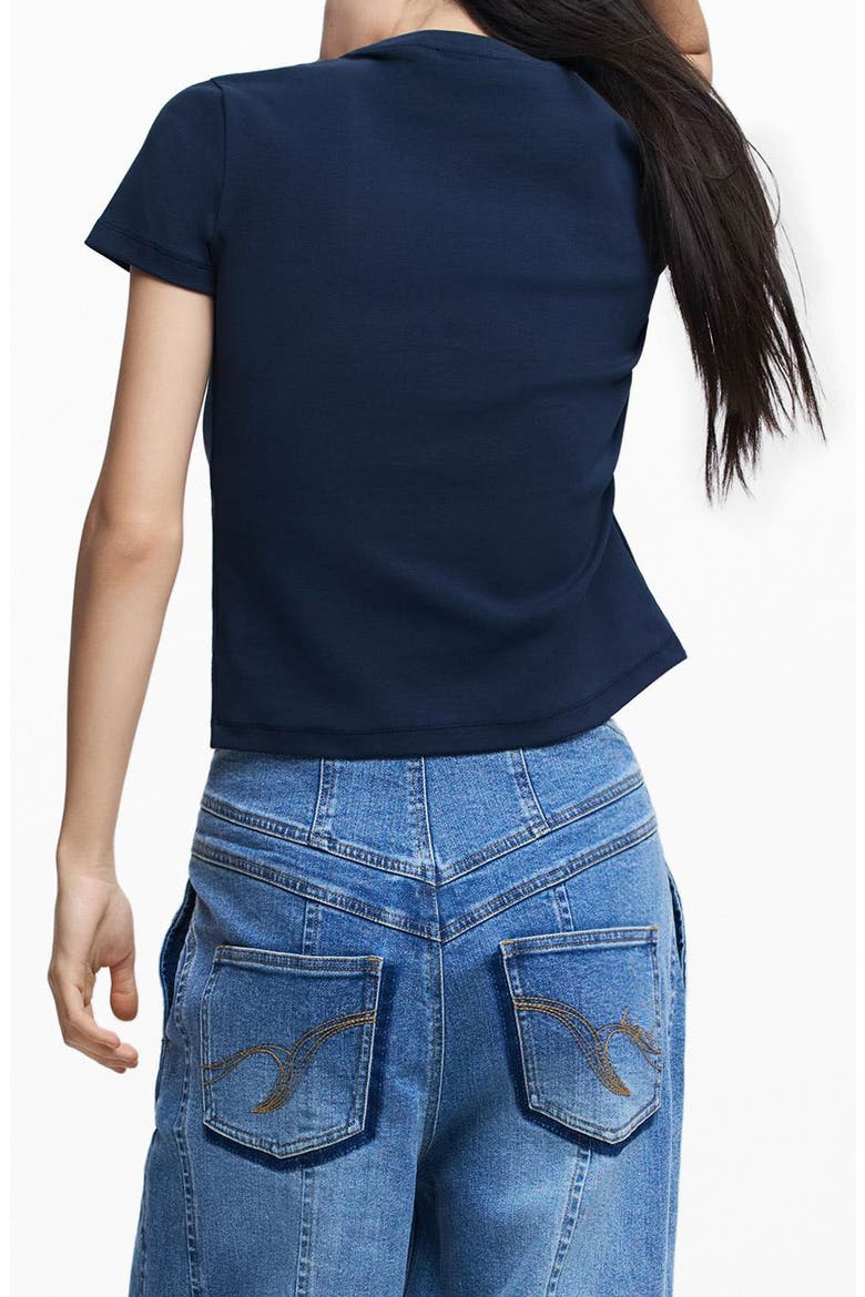 Monogram Cotton Graphic T-Shirt, Alternate, color, NAVY BLUE