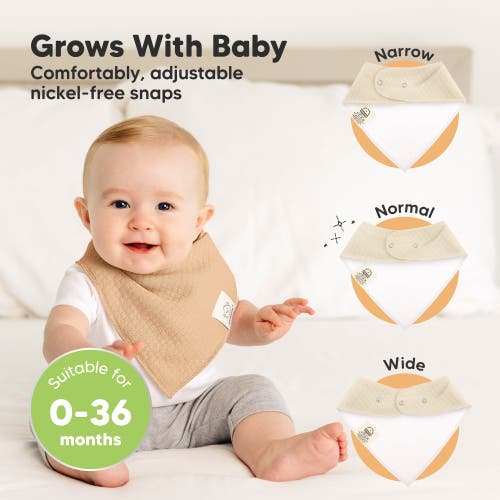 Keababies 8-pack Quin Bandana Bibs In Rosewood