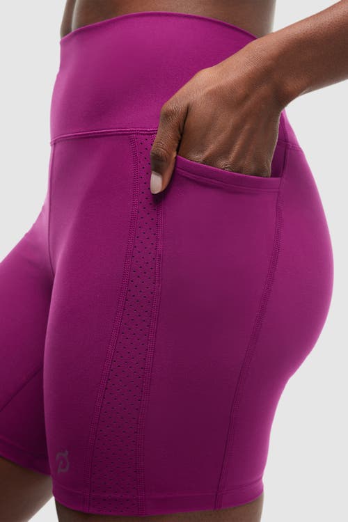 Peloton Cadent 7" Laser Perforated Bike Short In Plum