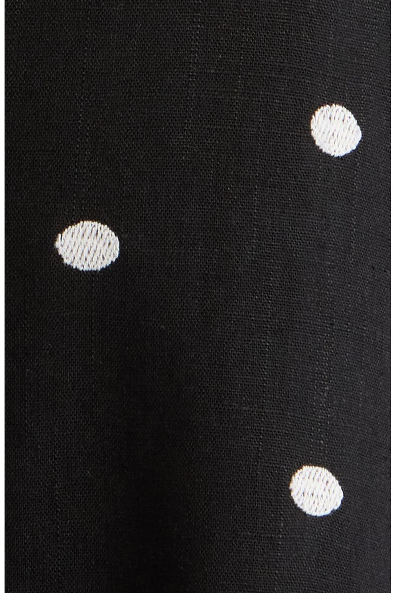 Nica Polka Dot Romper, Alternate, color, BLACK SAND