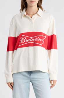 Budweiser Logo Long Sleeve Cotton Shirt