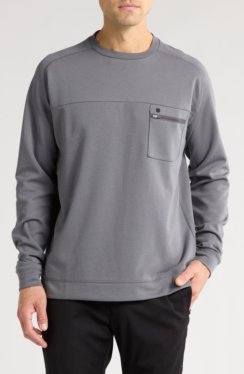 Black Clover Crue Long Sleeve Golf T-Shirt, Main, color,