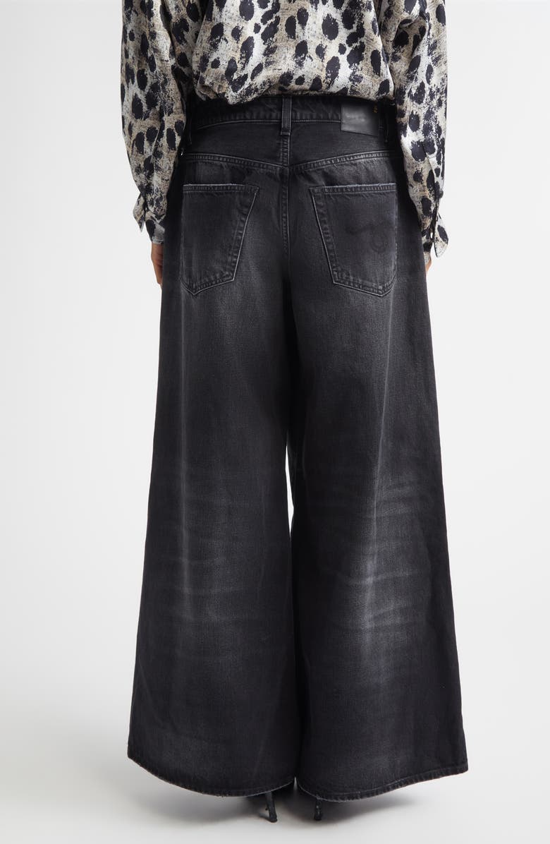 R13 Nico Wrap Wide Leg Jeans, Alternate, color, Essex Black