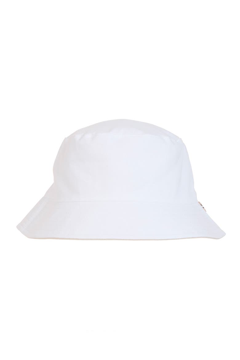 Reversible Cotton Bucket Hat, Main, color, WHITE