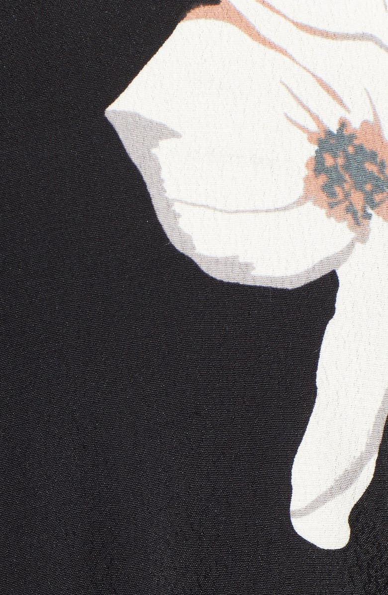 Leith Floral Tie Front Midi Dress, Alternate, color, 