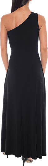 One-Shoulder Front Twist A-Line Gown