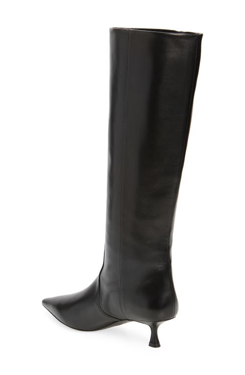 Stuart Weitzman Xcurve 85 Slouch Boot The Sw Outlet In Black Lacquered Nappa