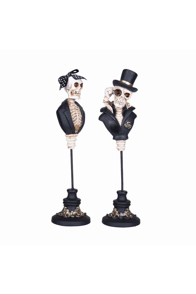 Skeleton Pedestal Figurine, Main, color, Black