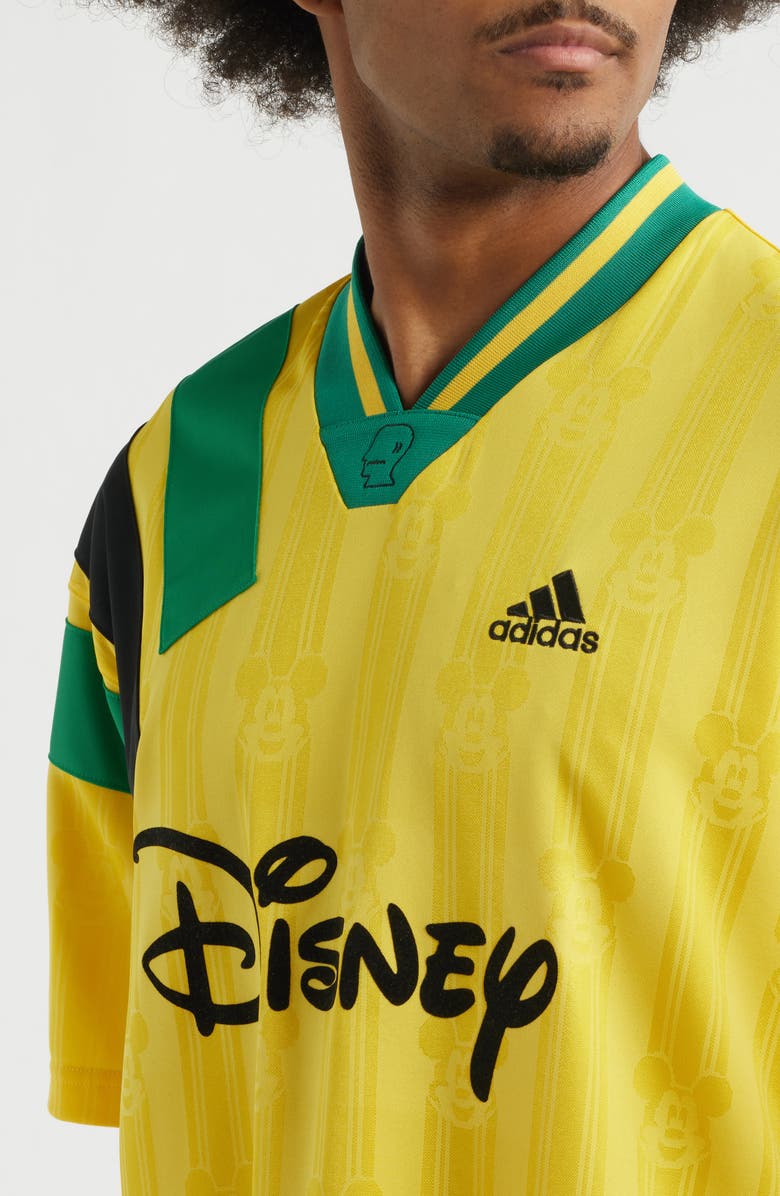 adidas Originals x Brain Dead Disney Football Jersey, Alternate, color, Bold Gold
