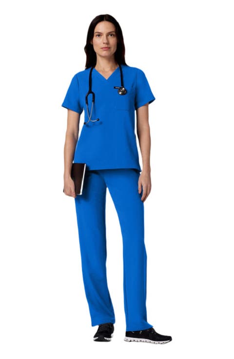 Xenos Women's 5-Pocket Classic Mid-Rise Scrub Pant